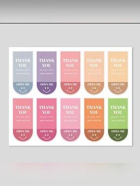 2/$18 Thank You Stickers 100Pcs